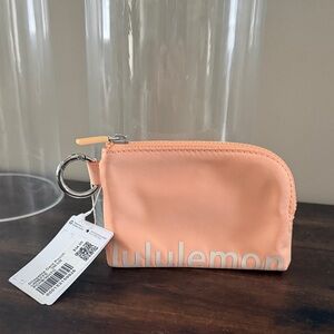 NWT Lululemon athletica Peach Key & Card Holder